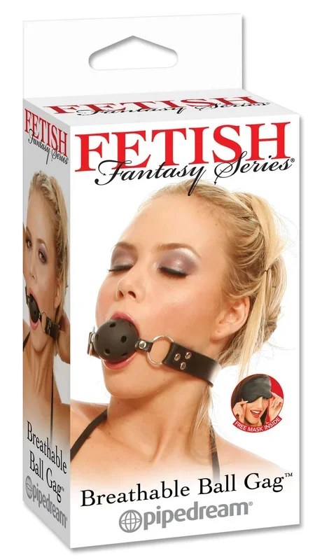Fetish Fantasy Series Breathable Ball Gag – Adjustable Leather Strap for Safe & Comfortable Restraint