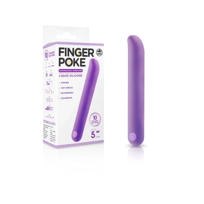 Finger Poke – Purple – Purple 12.7 cm USB Rechargeable Bullet
