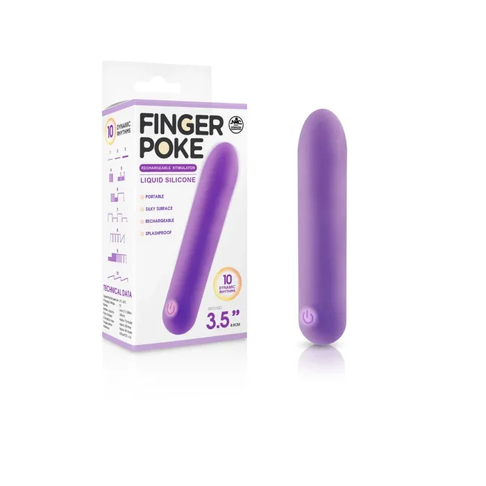 Finger Poke – Purple – Purple 8.9 cm USB Rechargeable Bullet