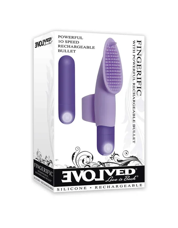 Fingerific Bullet Vibrator with Clitoral Stimulating Nubs – Rechargeable and Waterproof