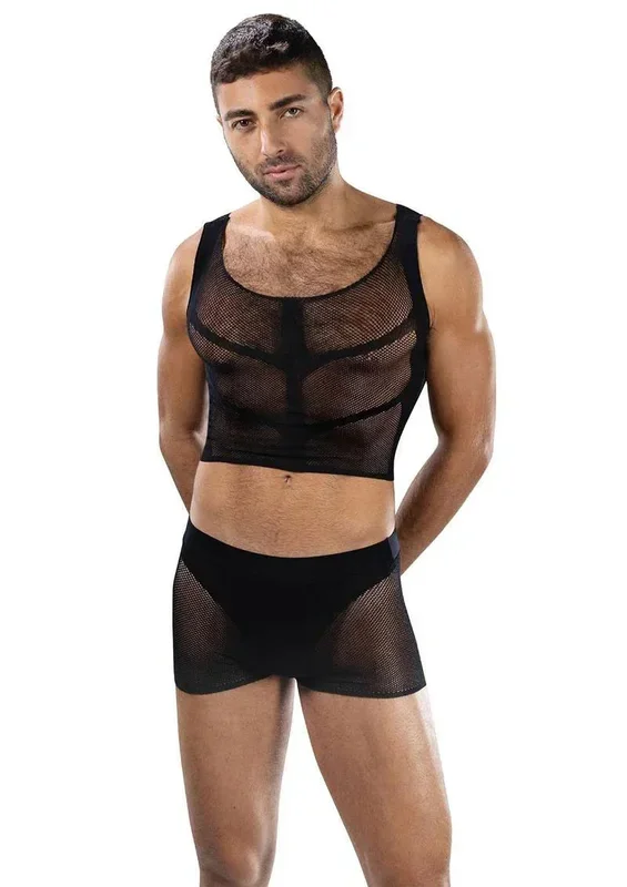Fishnet Armor 2 Piece Set – Os – Black