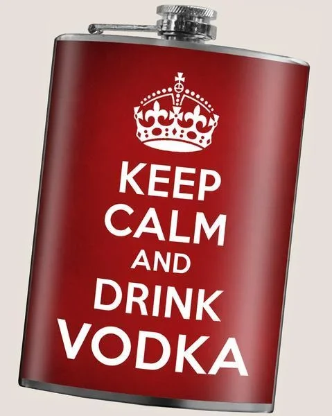 Flask – Keep CALM Vodka – Trixie & Milo