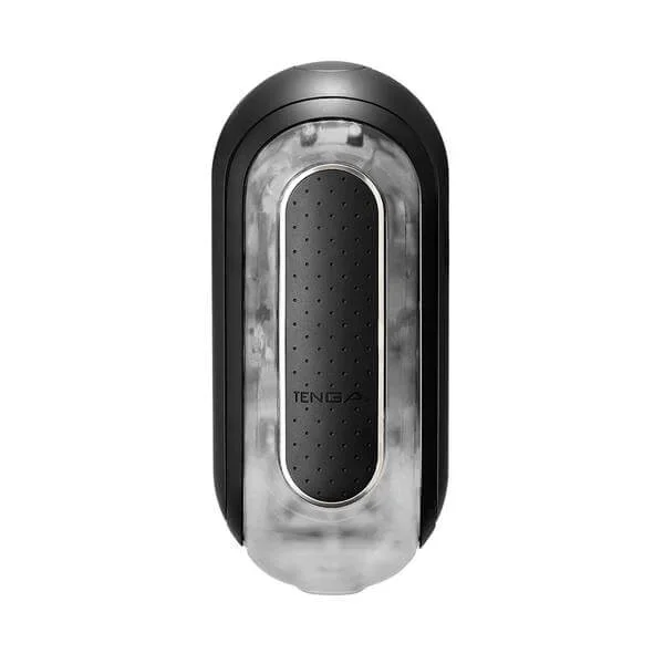 Flip Zero Electronic Vibrations Black Stroker – Tenga, Dual Vibrating Cores, Adjustable Pressure
