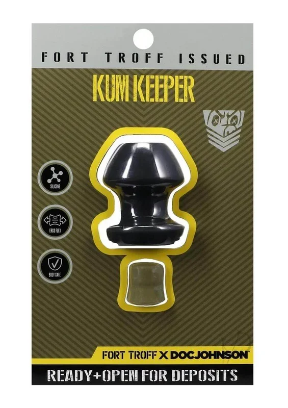 Fort Troff Kum Keeper Small – Black Silicone Grommet Plug with Removable Stopper