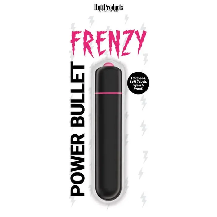 Frenzy Power Bullet Vibrator 10 Speeds Black