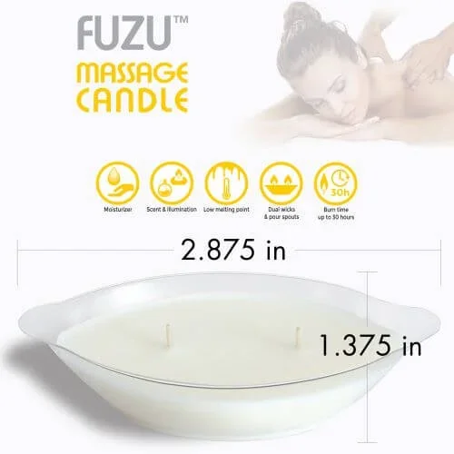Fuzu Massage Candle Fiji Dates and Lemon Peel 4 Oz