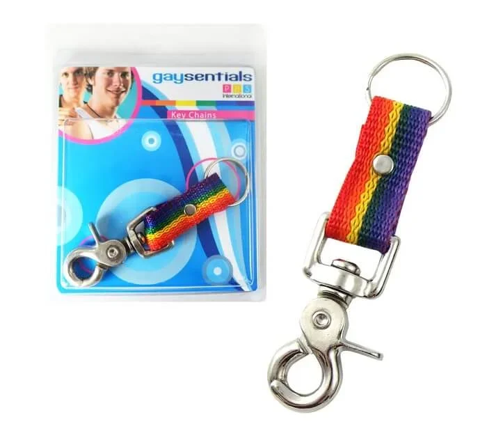 Gaysentials Pride Goods Nylon Key Tag with Scissor Snap