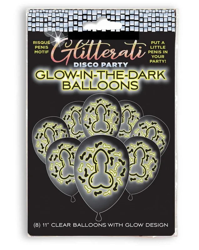 Glitterati Disco Glow in the Dark Balloons – 11-Inch Bachelorette Party Decor