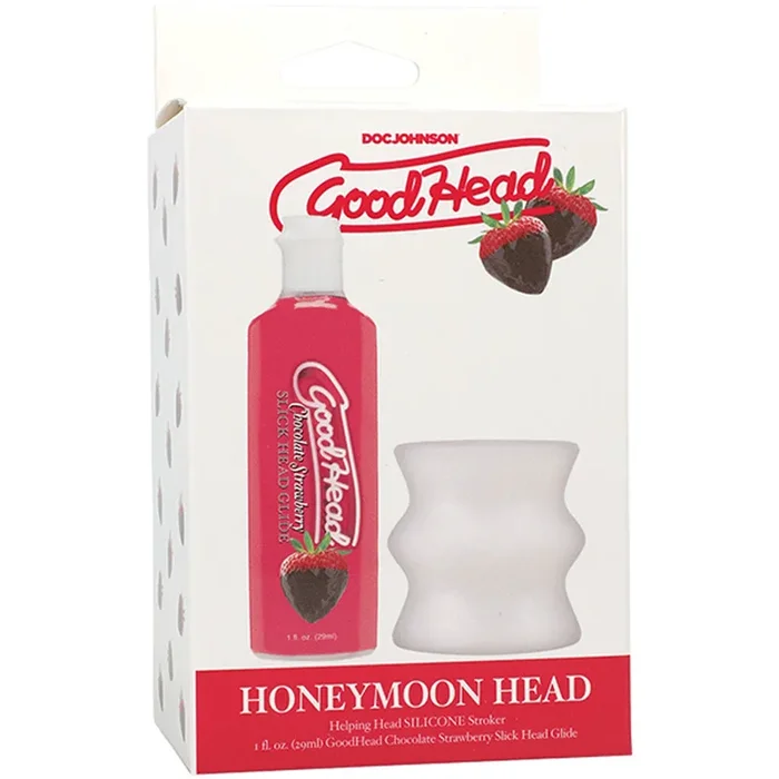 GoodHead Honeymoon Head Kit 4 oz Chocolate Strawberry Glide Stroker