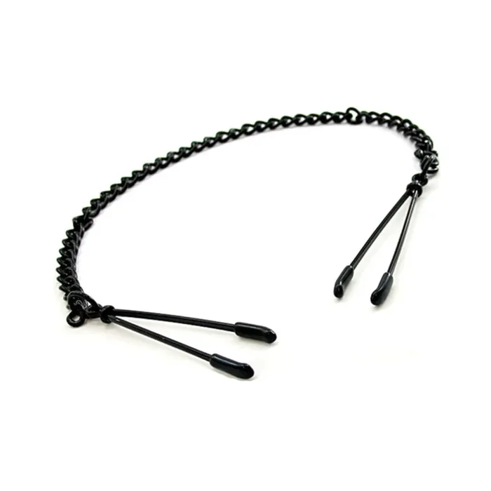 H2h Nipple Clamps Tweezer With Chain (black)