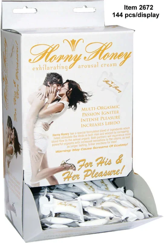 HORNY HONEY AROUSAL GEL 144PC DISPLAY