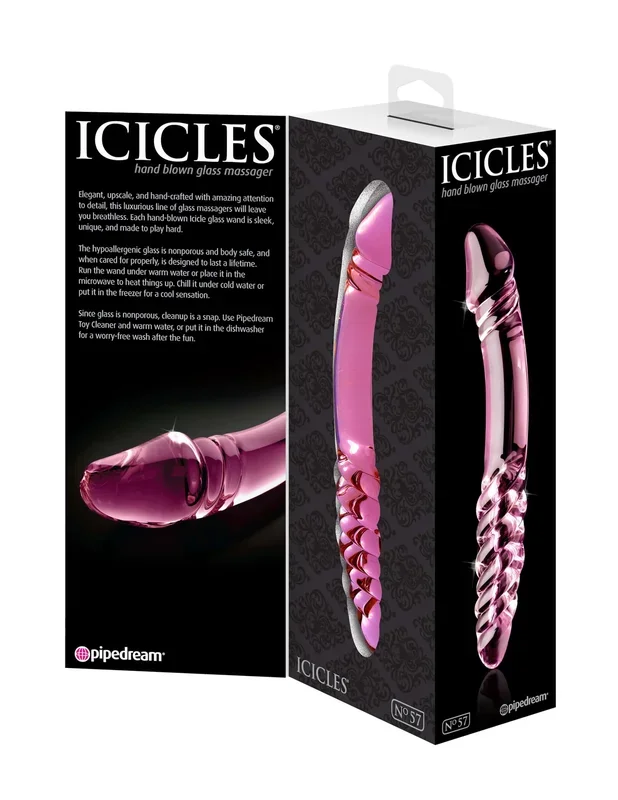 Icicles Number 57 Hand Blown Glass Double Dong Massager