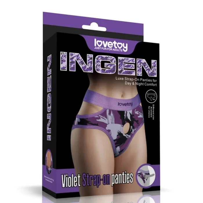 INGEN Purple Camo Strap-on Panties