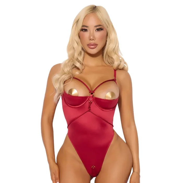 Iryna Silky Micro & Rope Crotchless Teddy