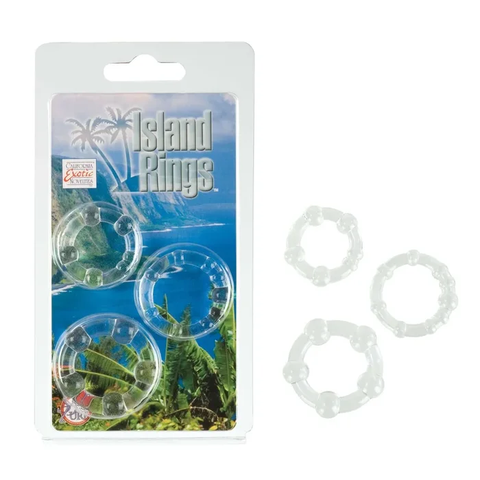 Island Penis Rings Trio Set Clear