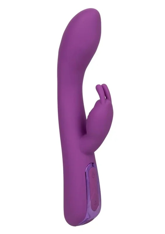 Jack Rabbit Elite Warming Rabbit Rechargeable Silicone Vibrator with Clitoral Stimulator – Purple