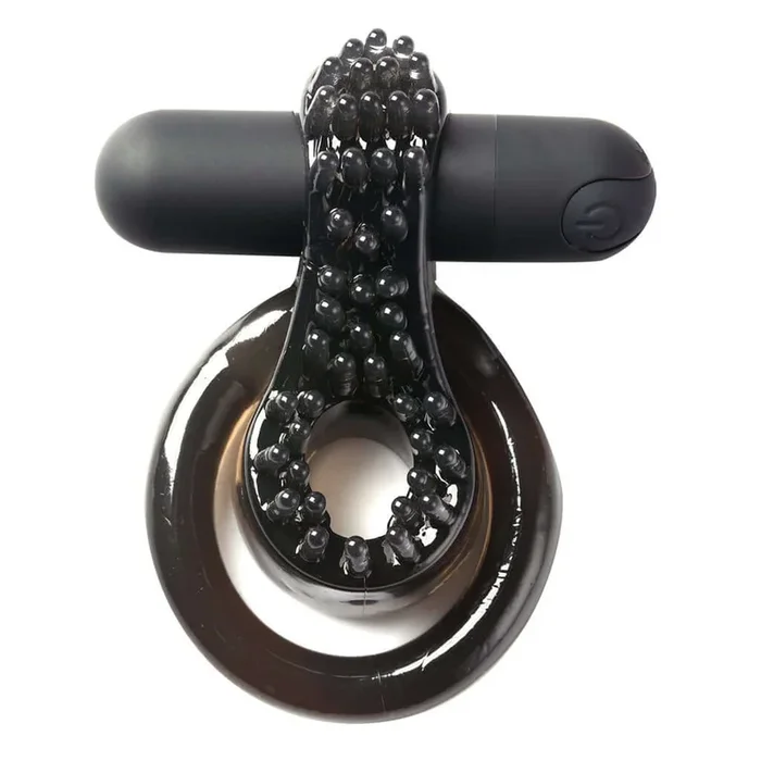 Jagger Rechargeable Vibrating Ring – Black Sleeve | 10-Speed, Waterproof, USB Rechargeable