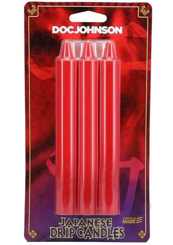 Japanese Drip Candles 3-Pack – Sensual Wax Play Set in Red