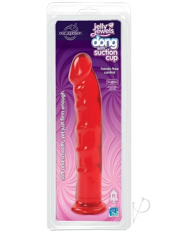 Jelly Jewels 8-Inch Realistic Dong with Suction Cup Base