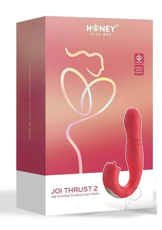 Joi Thrust 2 App Controlled Thrusting G Spot Vibrator Red