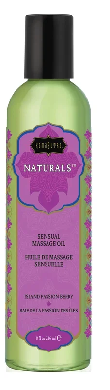 Kama Sutra Naturals Island Passion Berry Massage Oil 8 Oz