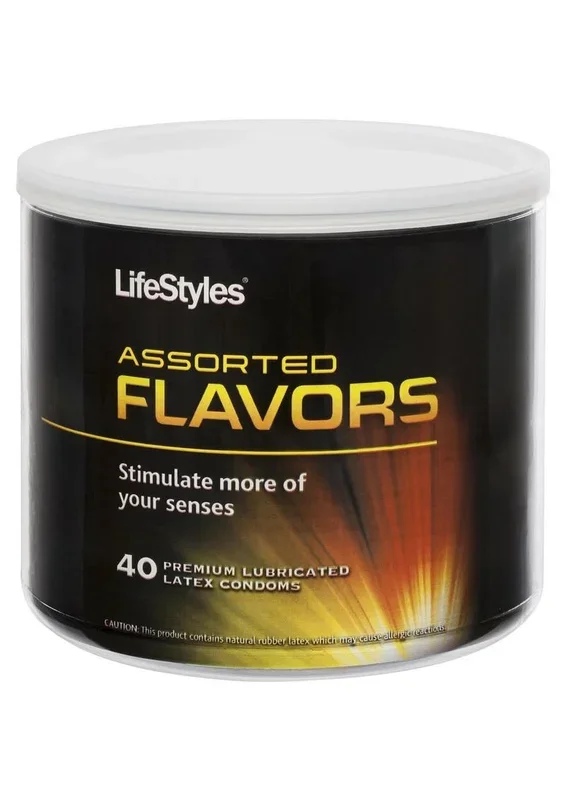 LifeStyles Assorted Flavors 40 Premium Lubricated Latex Condoms