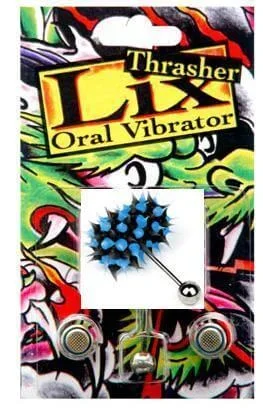 Lix Thrasher Oral Vibrator – Blue | Vibrating Tongue Ring for Oral Pleasure