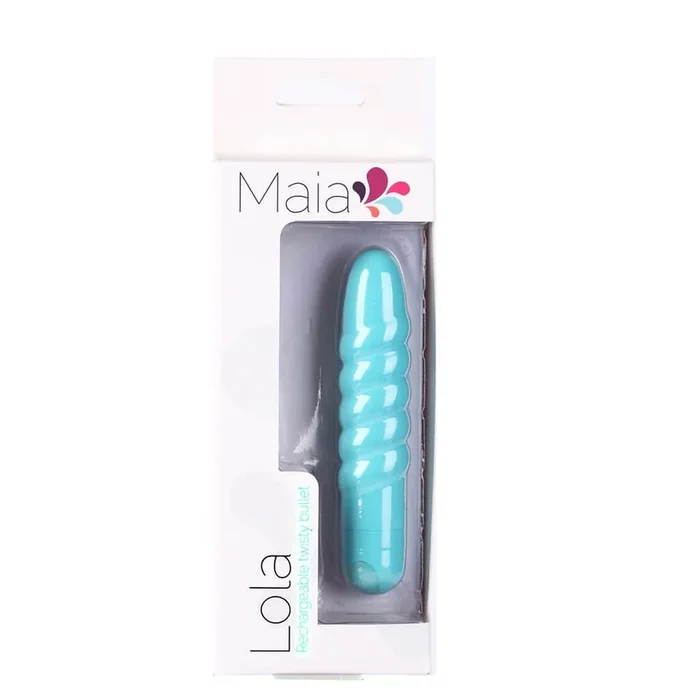 Lola Rechargeable Twisty Bullet Vibrator (Teal Blue) by Maia Toys: Your Pocket-Sized Powerhouse