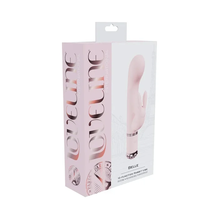 Loveline Belle Rechargeable Silicone Rabbit Vibrator Pink