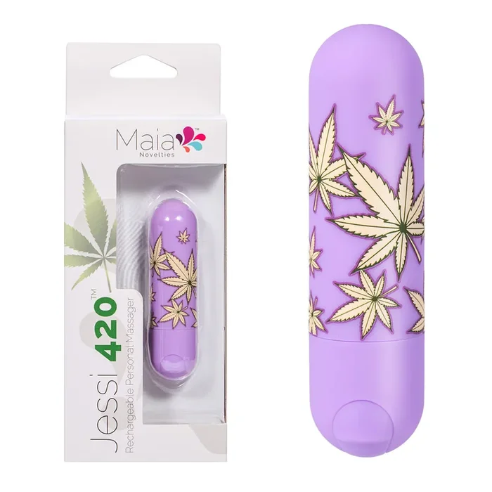 Maia Jessi 420 – Violet 7.6 cm USB Rechargeable Bullet