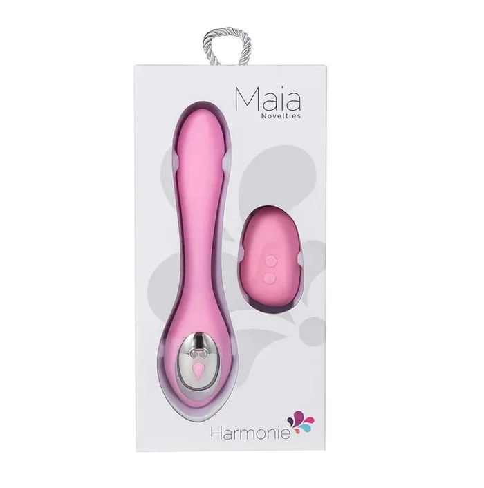 Maia Toys Harmonie Pink Bendable Dual Vibrator with Remote Control: Versatile Pleasure for Couples and Solo Play