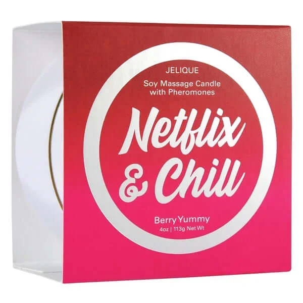 Massage Candle with Pheromones Netflix and Chill Berry Yummy 4 Oz