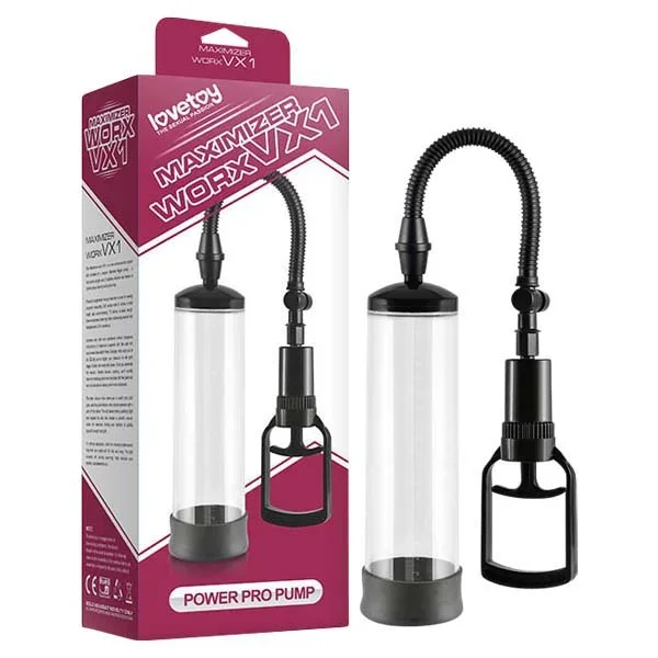 Maximizer Worx VX1 – Power Pro Pump – Clear Penis Pump with Cock Ring