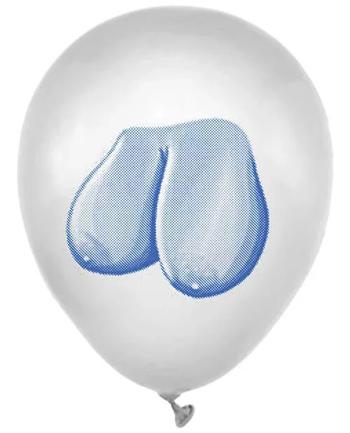 Mini Boob-Style Balloons – Pack of 8 White Latex 9-Inch Balloons