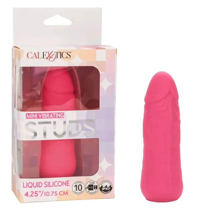 Mini Vibrating Studs Pink – Compact Liquid Silicone Vibe, 4.25 Inches, Waterproof