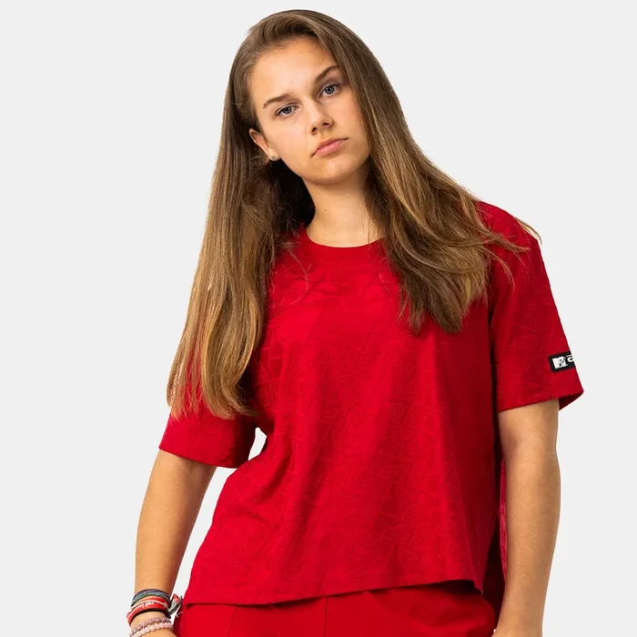 MTV WOMEN’S PUSH IT JACQUARD BOXY TEE