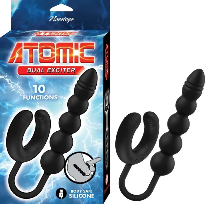 Nasstoys Atomic Dual Exciter Black: Explore Versatile Anal Sensations!