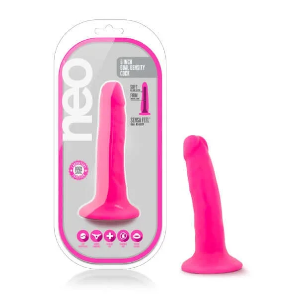 Neo 5.5 Inches Dual Density Cock Neon Pink