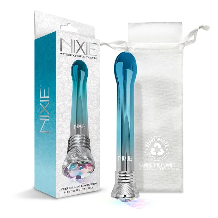 Nixie Waterproof 10-Function Bulb Vibe – Blue Ombre Glow