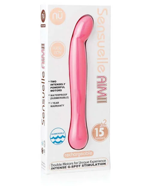 NU Sensuelle Aimii 15-Function Flexible Rechargeable Dual Motor G-Spot Vibrator Pink