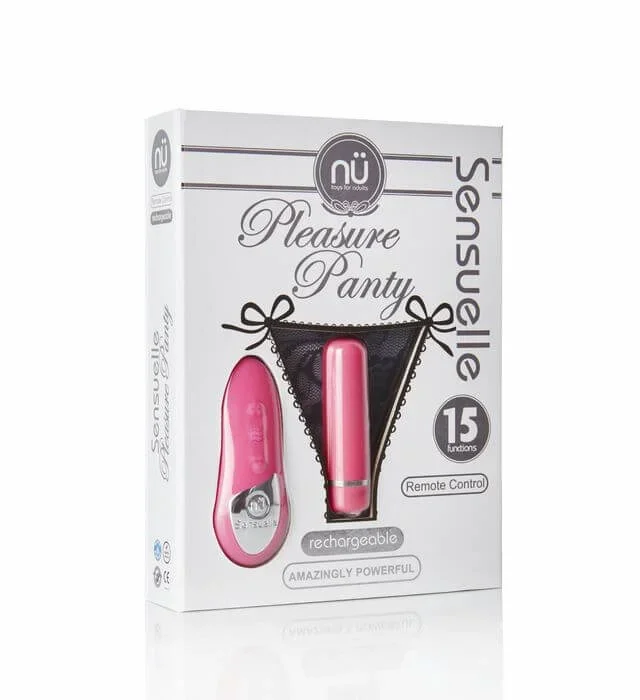 Nu Sensuelle Pleasure Panty Vibe Rechargeable Silicone with Bullet and Remote Control – Pink