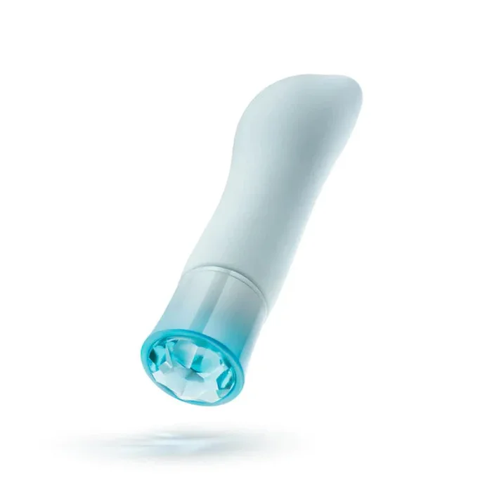 Oh My Gem Ardor 5 Inch Warming G-Spot Vibrator in Aquamarine – Made with Smooth Ultrasilk® Puria™ Silicone