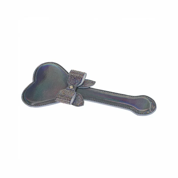 Ouch! Paris Collection Iridescent Leather Paddle With Bedazzled Bow Detail For Impact Play