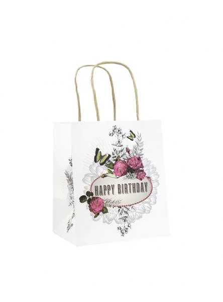 Papaya Mini Gift Bag – Birthday Roses