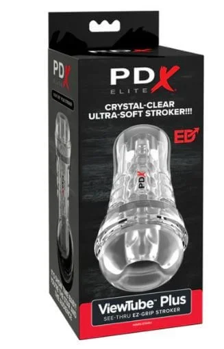PDX Elite ViewTube See-Thru EZ-Grip Stroker Clear