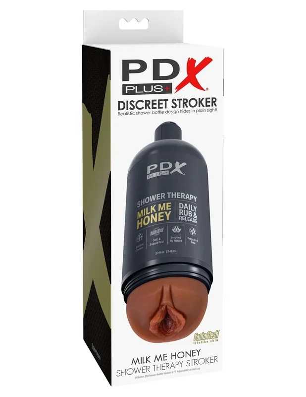 PDX Plus Shower Therapy Discreet Stroker Brown Milk Me Honey