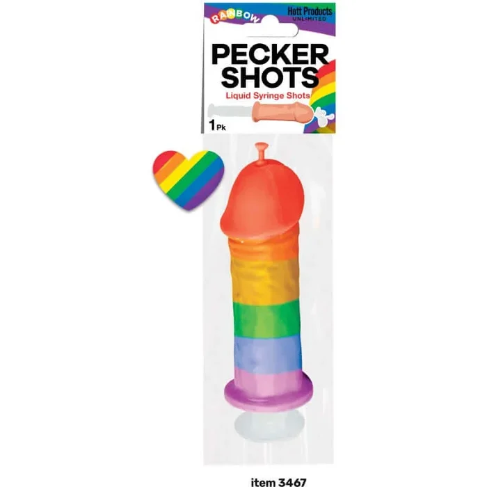 Pecker Shot Liquid Syringe Rainbow – Fun Adult Party Favor