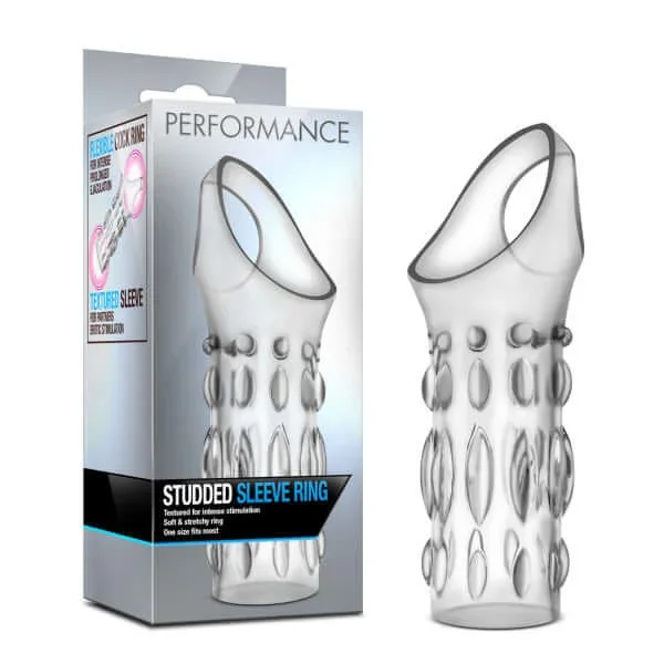 Performance Studded Penis Sleeve – Clear