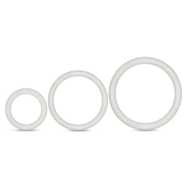 PERFORMANCE VS4 PURE PREMIUM SILICONE COCKRING SET WHITE