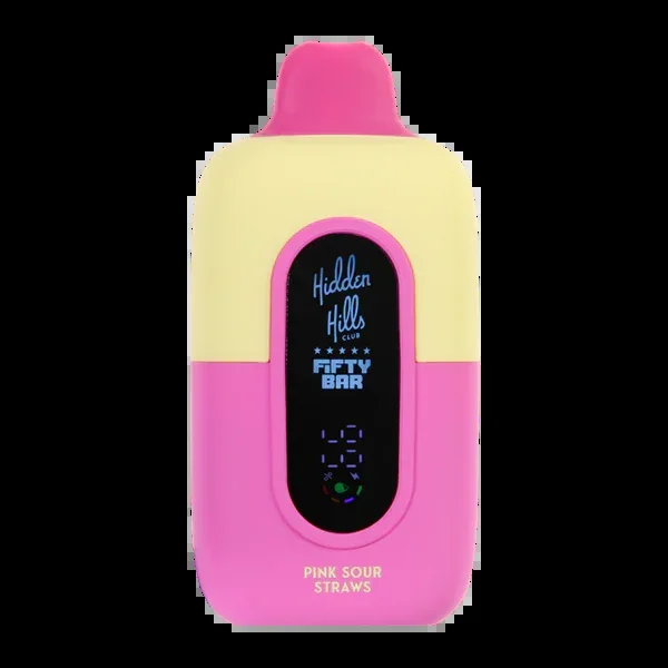 Pink Sour Straws Hidden Hills x Fifty Bar 20K